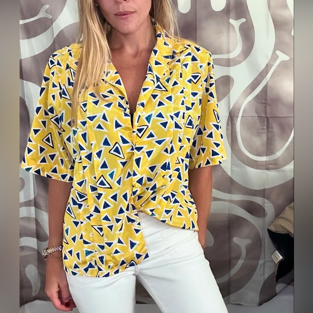 Vintage made in USA Stefanie button up blouse